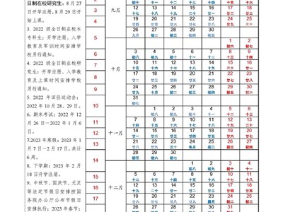 必威西汉姆联2022-2023学年度校历