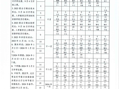 必威西汉姆联2023-2024学年度校历